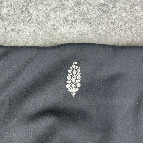 Free People FP Movement Shanti Straight Leg Pants Womens M Black Crossover Waist - Picture 7 of 15